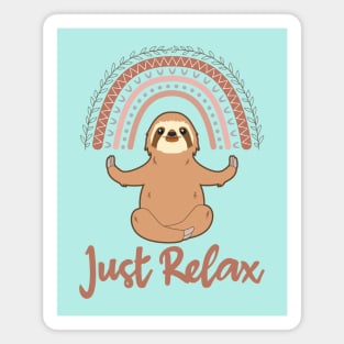 Sloth Just Relax Rainbow Spirit Animal Magnet